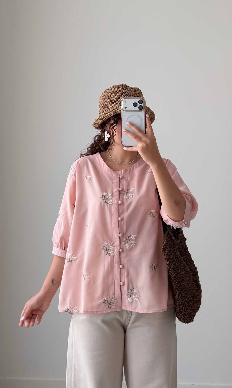 ⁨ ⁨ ⁨شومیز گلدوزی شده کد 9944-27