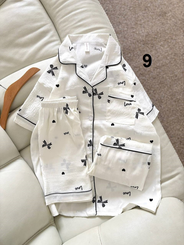  17 طرح ست سه تيكه پيژامه راحتی کد 1260-03