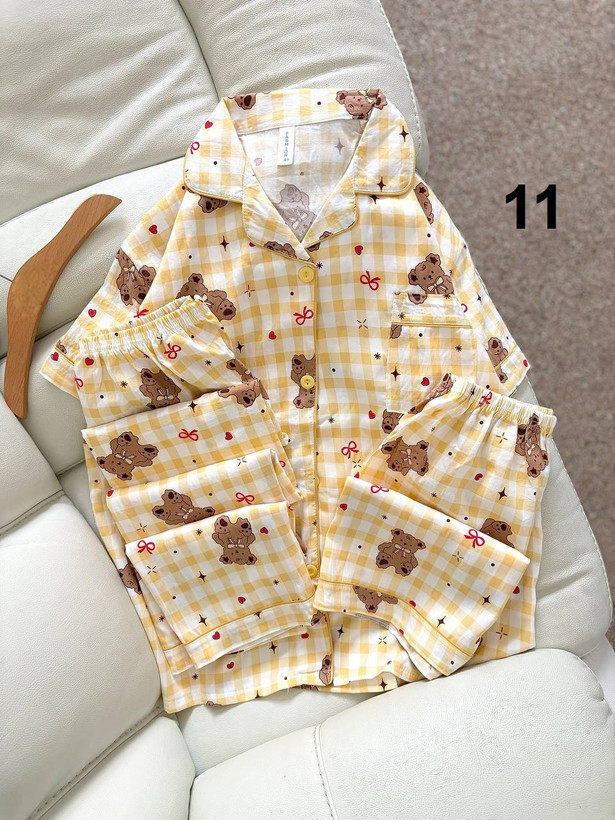  17 طرح ست سه تيكه پيژامه راحتی کد 1260-03