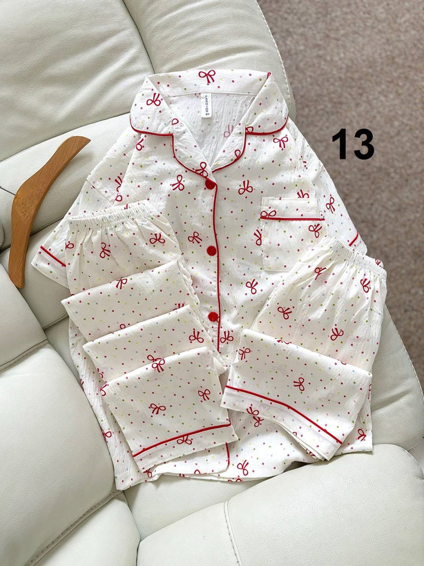  17 طرح ست سه تيكه پيژامه راحتی کد 1260-03