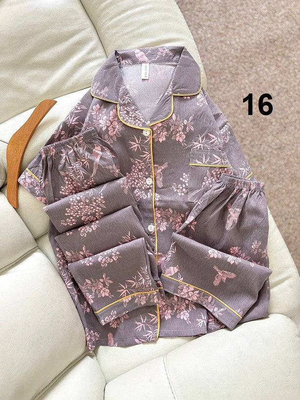  17 طرح ست سه تيكه پيژامه راحتی کد 1260-03