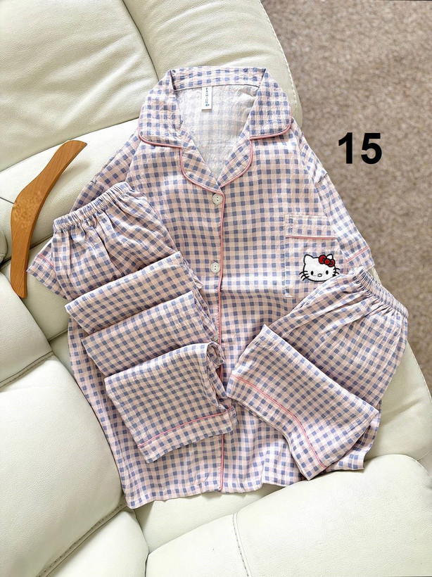  17 طرح ست سه تيكه پيژامه راحتی کد 1260-03