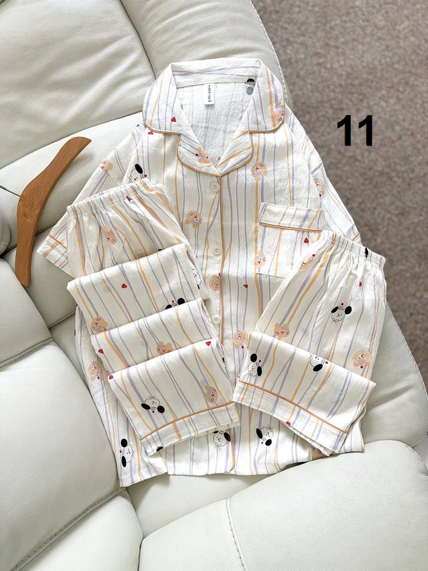 18 طرح ست سه تيكه پيژامه راحتی کد 1261-03