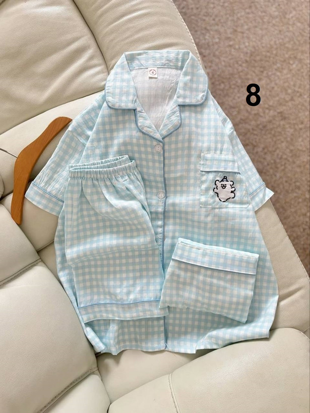  18 طرح ست سه تيكه پيژامه راحتی کد 1261-03