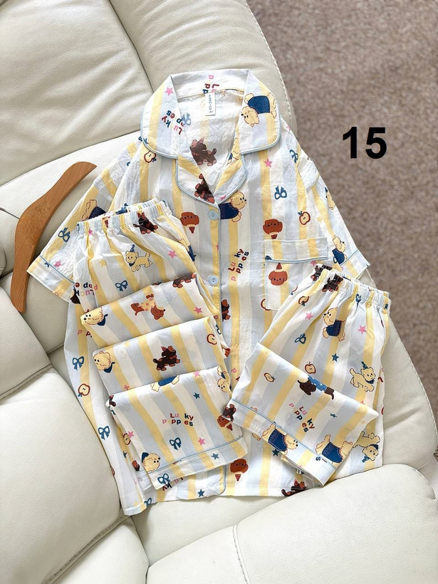  18 طرح ست سه تيكه پيژامه راحتی کد 1261-03