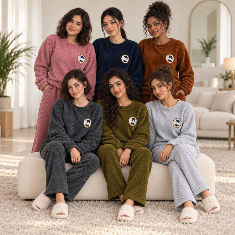 ست دوتیکه تدی بلوز + شلوار کد 1289-03
